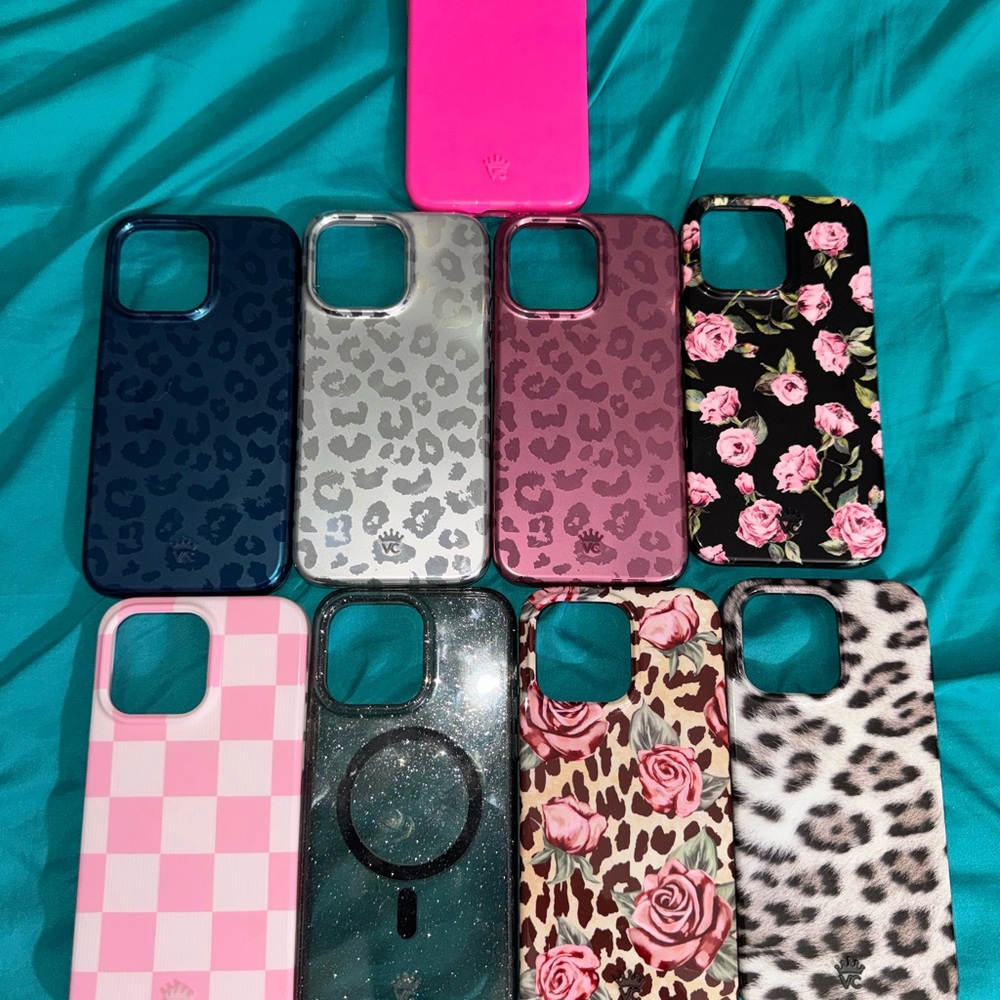 Vibrant Phone Case Collection - Leopard, Floral, and Checkered Patterns